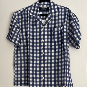 Jacquemus Navy and White Checkered Casual Shirt